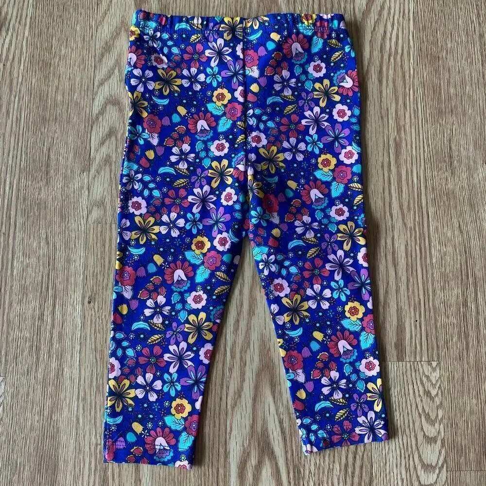 Kids Headquarters Flower Fox Long Sleeve 2 Piece Set Yellow Blue 18 Months